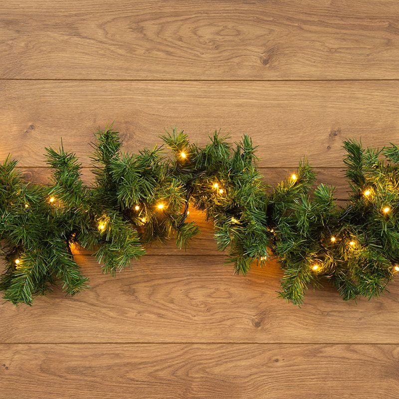 Гирлянда "Еловый шлейф искуственный" 2.7м 80LED тепл. бел. 5Вт IP44 Neon-Night 307-116