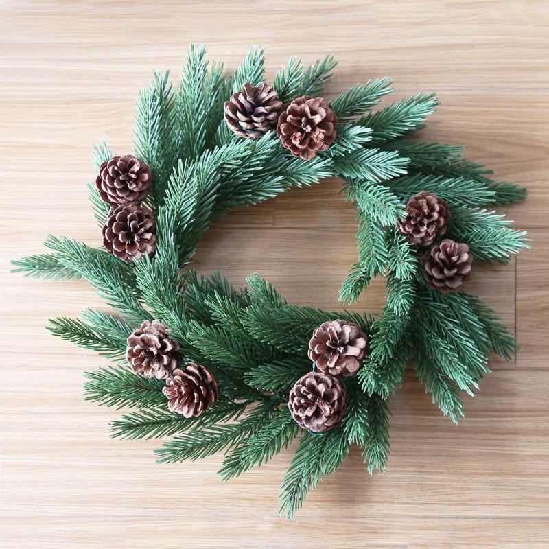 Венок еловый с шишками d45см IP44 литой Neon-Night 307-144