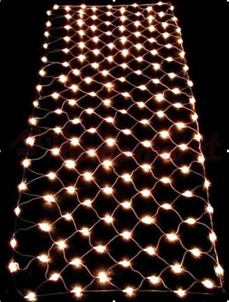 Гирлянда сеть 1.5х1м NTLD144-WW-E-F 10% мигающих LED уличная IP44 тепл. бел. SHLights 4690601034762