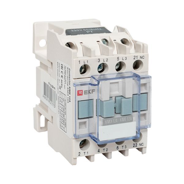 Контактор КМЭ 12А кат. 220В AC 1НЗ EKF ctr-s-12-220-nc