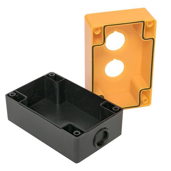 Корпус КП102 2 кнопки пластик. желт. EKF cpb-102-o