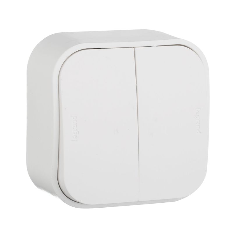 Переключатель проходной 2-кл. ОП Quteo 10А IP20 250В бел. IEK 782206