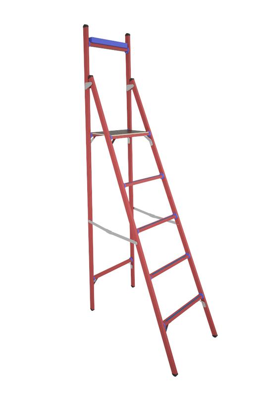 Стремянка диэлектрическая СВД-1.8 с вертикальной опорой стеклопластик. Антиток Д314973