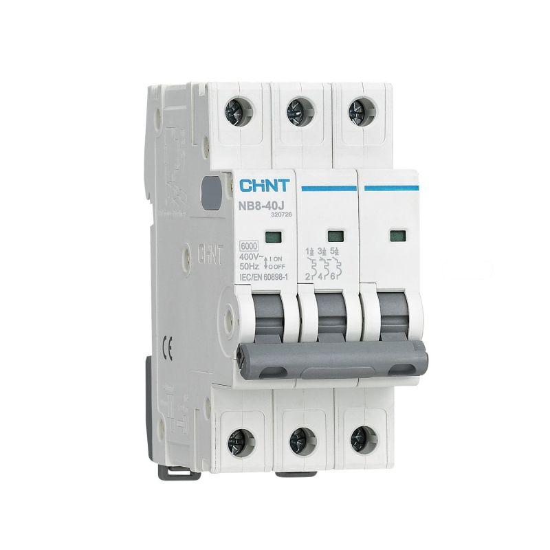 Выключатель автоматический 3п 4А 4.5кА NB8-40J х-ка D (R) CHINT 320730