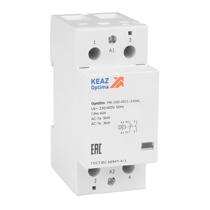 Контактор модульный OptiDin MK-100-4011-230AC КЭАЗ 321179