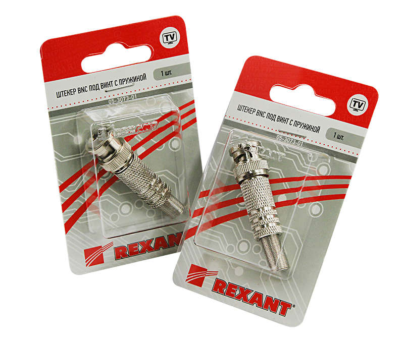 Штекер BNC под винт с пружиной (блист.1шт) Rexant 05-3073-01