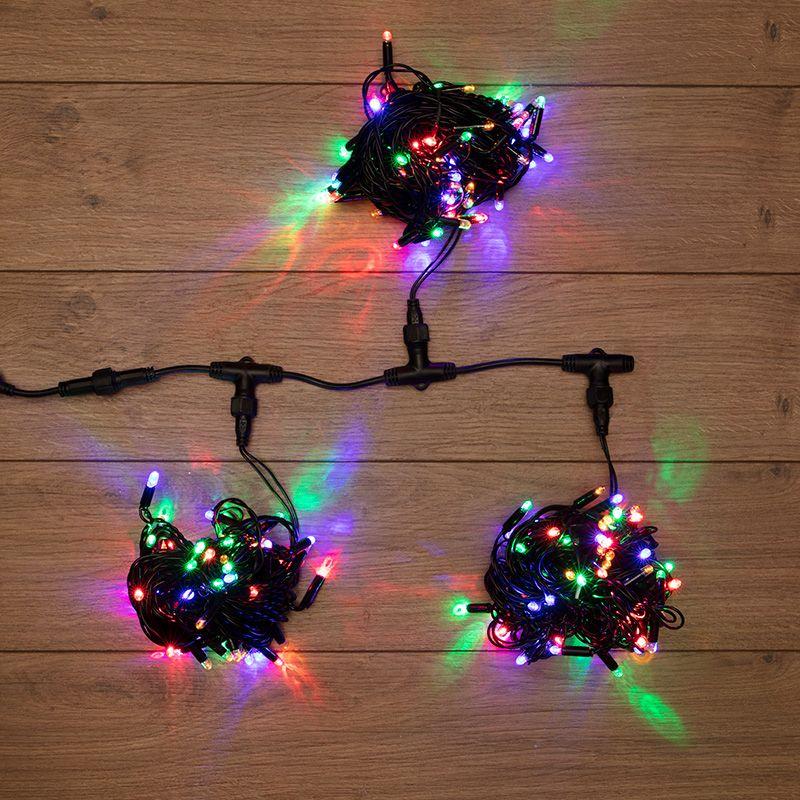 Гирлянда светодиодная "LED ClipLight" 3 нити х10м 198LED мультиколор 18Вт 24В IP65 трансф. в компл. Neon-Night 323-319