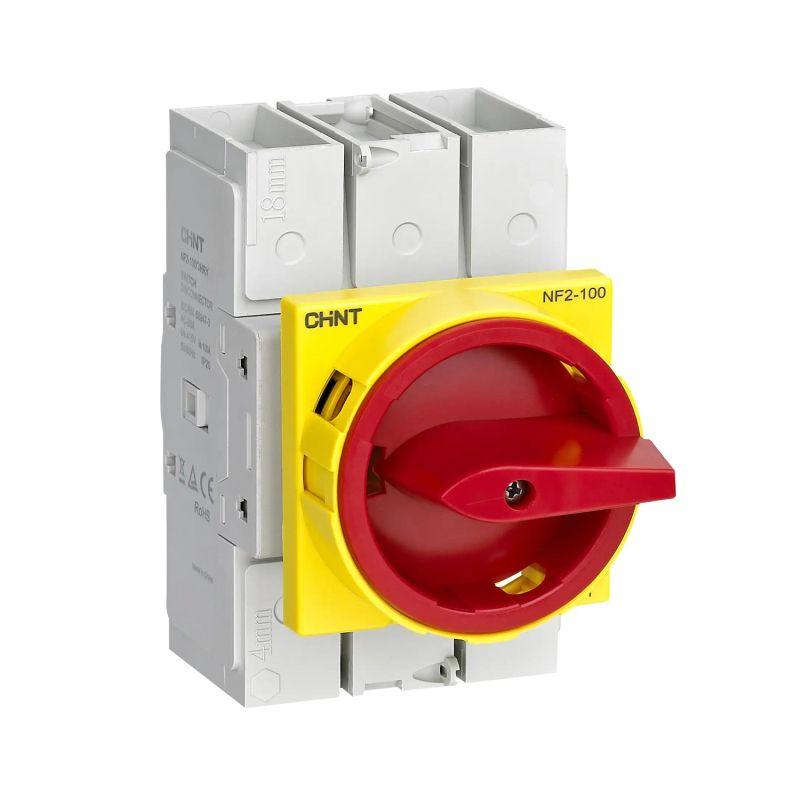 Выключатель-разъединитель NF2-63/3HRY дверного монтажа красно-желтая ручка (R) CHINT 324128