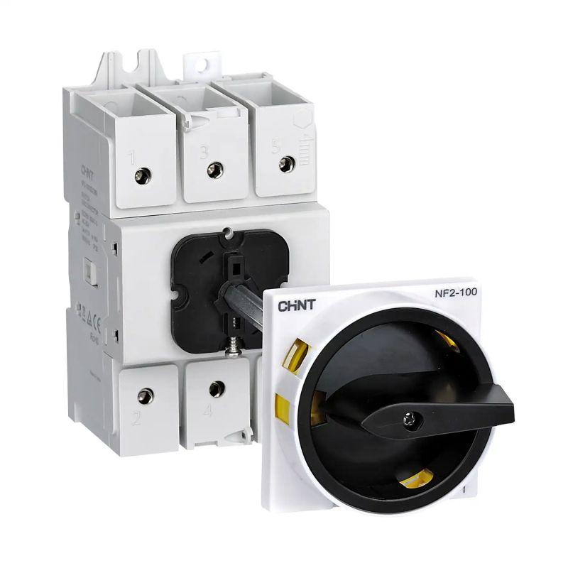 Выключатель-разъединитель NF2-80/3DOBR выносная черн. рукоятка с замком упр. для установ. на дверь (R) CHINT 324139