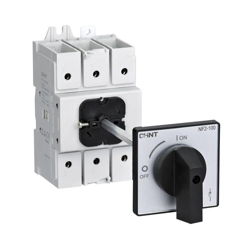 Выключатель-разъединитель NF2-125/3DOB выносная черн. прямая рукоятка упр. для установ. на дверь (R) CHINT 324150