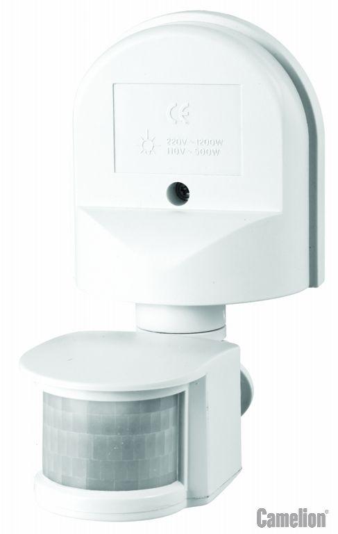 Датчик движения LX-16С Wh электронный сенсорный настен. 180град. бел. Camelion 6450