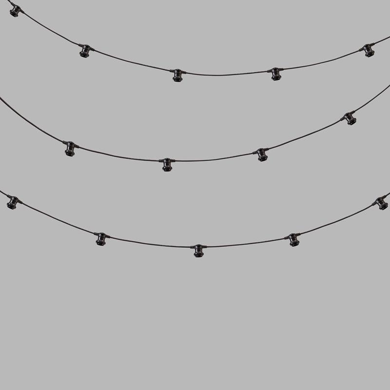 Гирлянда "Белт Лайт" 2жил. шаг 40см 125 патронов E27 IP65 провод круглый черн. (уп.50м) Neon-Night 331-241