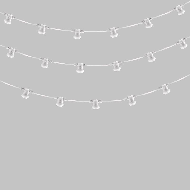 Гирлянда "Белт Лайт" 2жил. 50м шаг 20см 250 патронов E27 IP65 бел. круглый провод Neon-Night 331-244