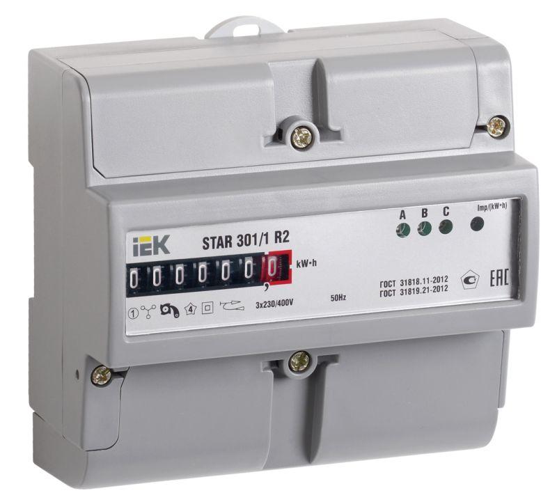 Счетчик STAR 301/1 R2-5(60)М 3ф 5-60А класс точн. 1.0 IEK CCE-3R1-1-01-1