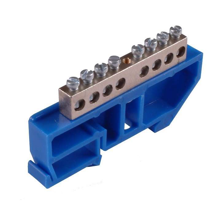 Шина "N" на 10 присоединений 150А на изоляторе под DIN-рейку HEGEL Шина _N_ 150.10.DIN