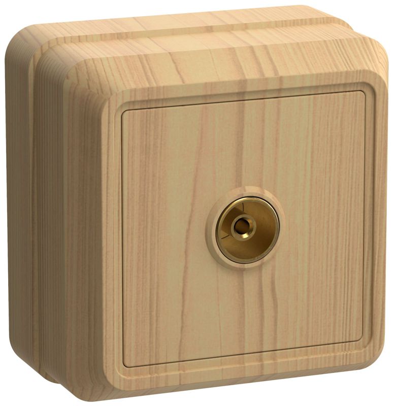 Розетка телевизионная TV 1-м ОП Октава РТВ20-ОС IP20 сосна GENERICA EAO10-K03-DC