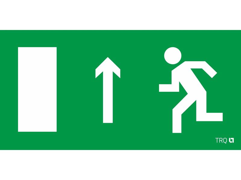 Пиктограмма "Выход прямо левосторонний" ПЭУ 093 130х260 СТ 2502001730