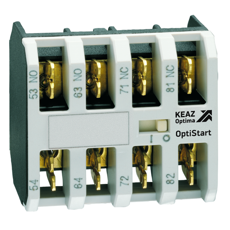 Блок контактный OptiStart K-MX-1040 фронтал. 4НО клеммы фастон для мини-контакторов M КЭАЗ 335877