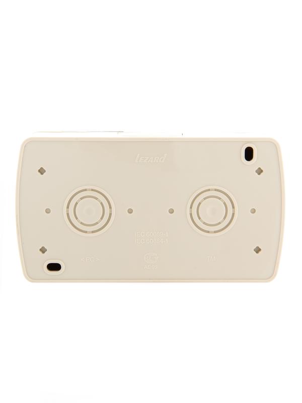 Блок ОП Nata (розетка евростандарт с заземл. с защ. крышкой + 2-кл. выкл.) IP20 крем. LEZARD 710-0300-171