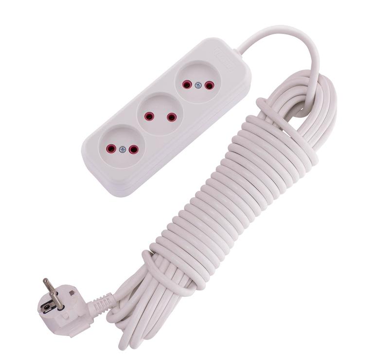 Удлинитель 3х10м без заземл. 16А IP20 Lila LEZARD 720-0310-303
