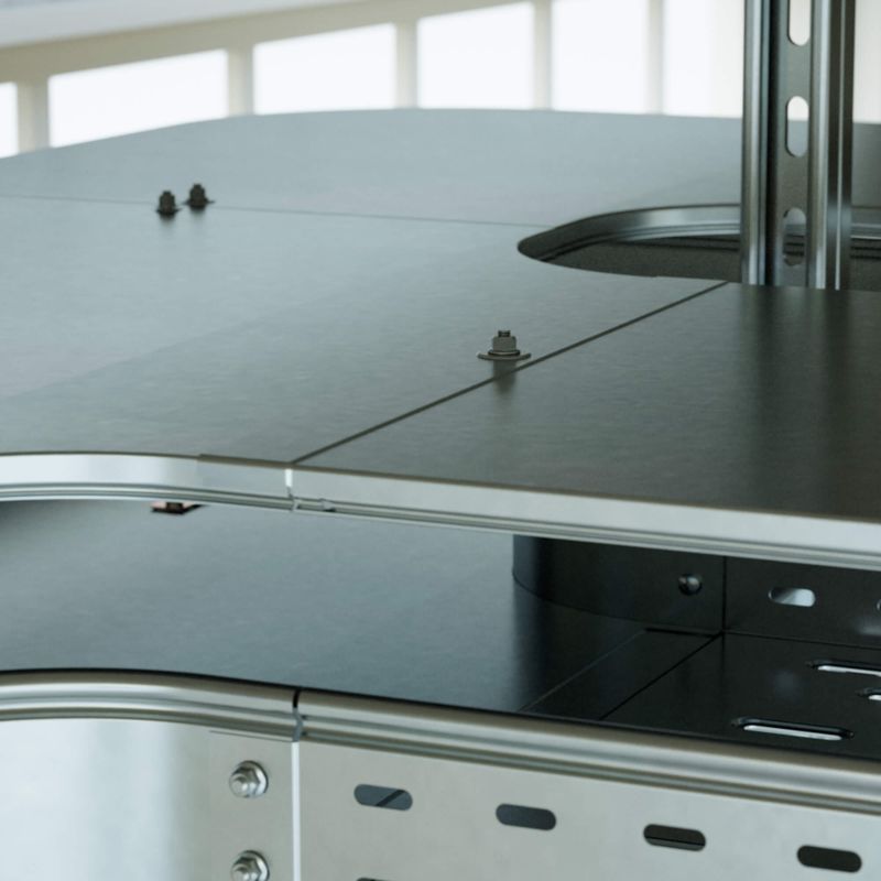 Крышка для лотка осн.200 L2000 сталь 0.7мм с заземл. цинк-ламель DKC 35514ZL