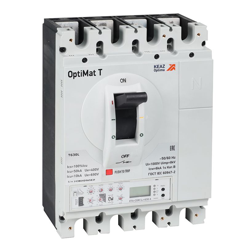 Выключатель автоматический 3п 250А OptiMat T400M ETA-COM КЭАЗ 356113