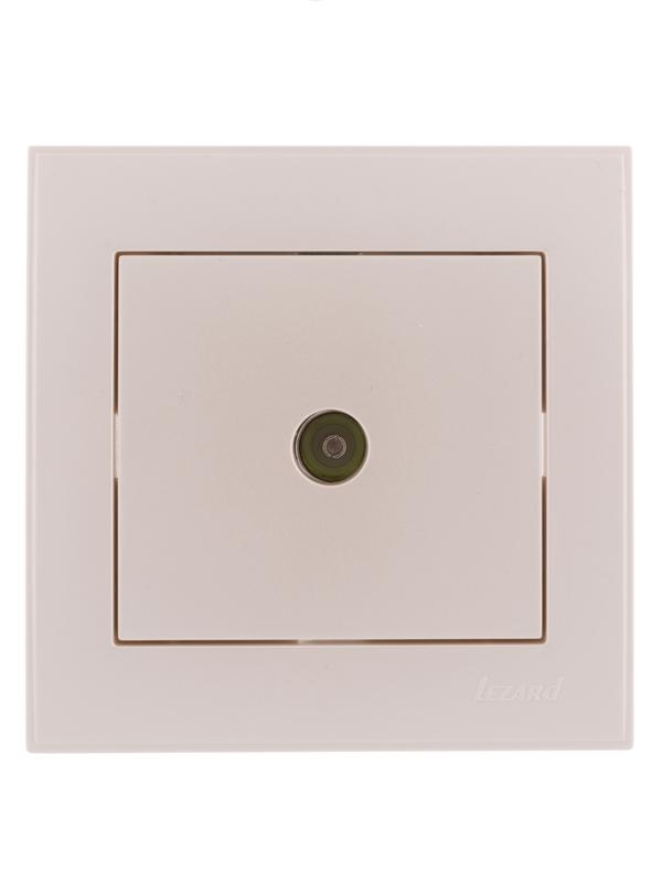 Розетка телевизионная оконечная TV СП Rain жемчуж./бел. перламутр. LEZARD 703-3030-130