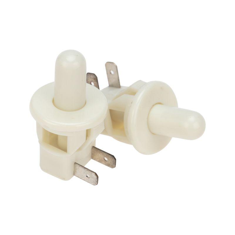 Выключатель-кнопка 250В 2.5А (2с) ON-(OFF) Б/Фикс бел. (PBS-19С) (мебельная) Rexant 36-3020