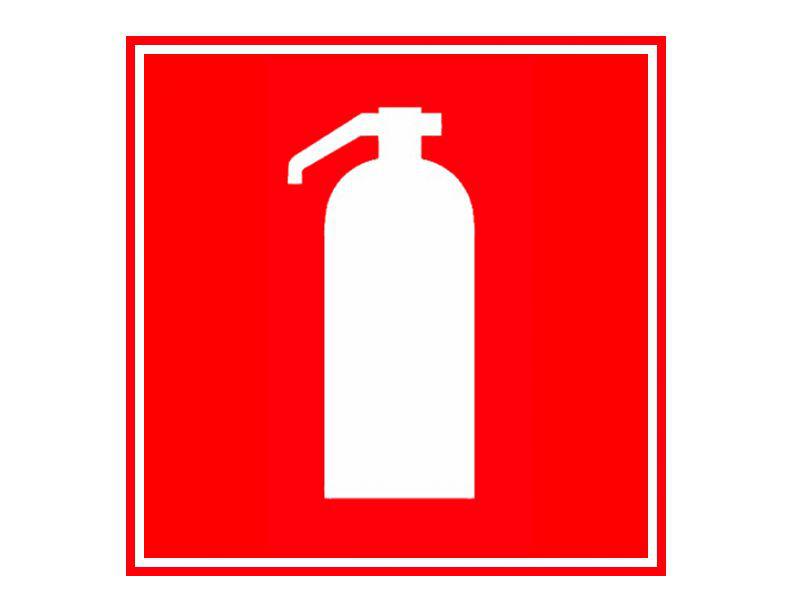 Знак пожарной безопасности "Огнетушитель" 150х150 (наклейка) Technolux ПБ01 150150