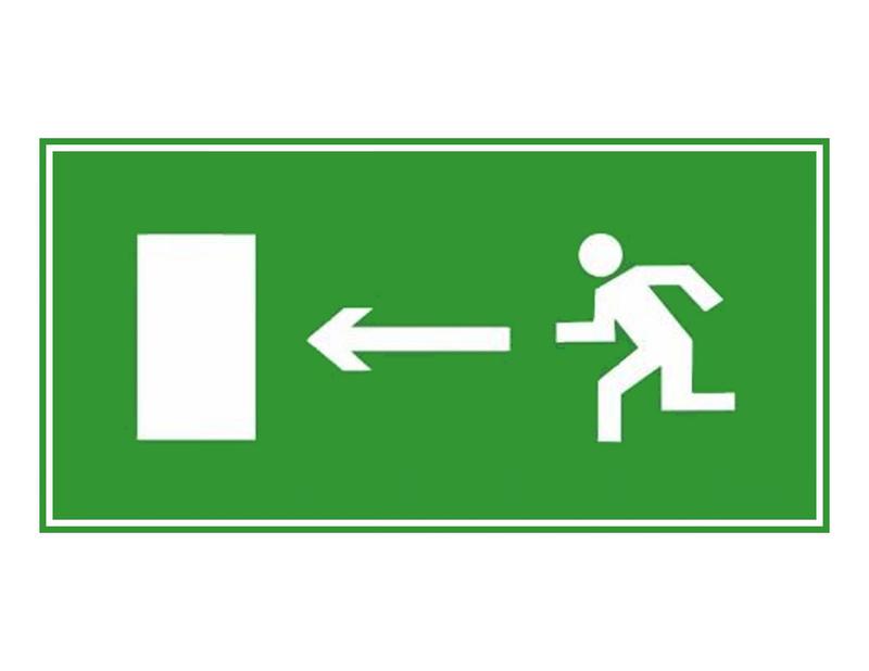 Знак эвакуационный "Налево" 140х280 (наклейка) Technolux ЭП03 140280