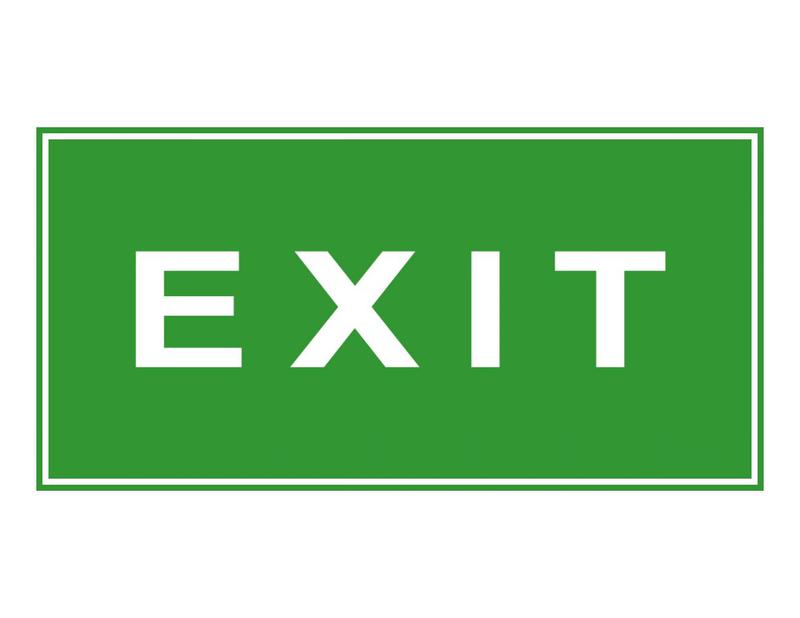 Знак эвакуационный "EXIT" 140х280 (наклейка) Technolux ЭП17 140280