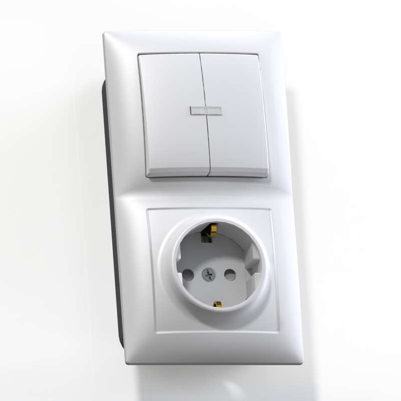 Блок СП БКВР-424 Селена (2-кл. выкл. и индик. + розетка с заземл. защ. шторки) бел. Кунцево 8214