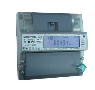 Счетчик Меркурий 236 ART-01 PQRS 3ф 5-60А класс точн. 1.0/2.0 многотариф. оптопорт RS-485 на DIN-рейку ЖКИ Моск. вр. Инкотекс М0000051659