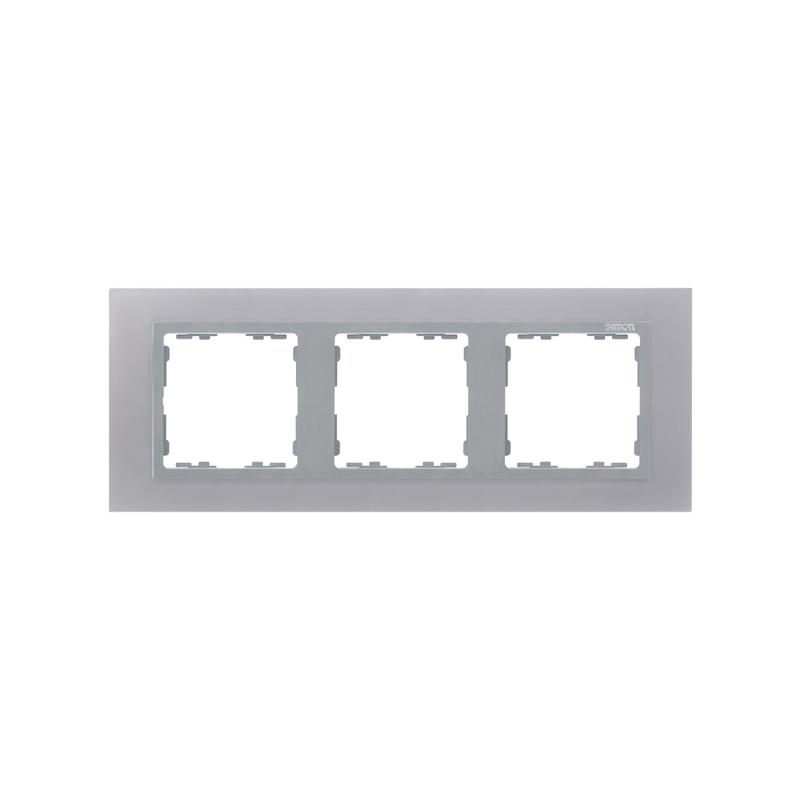 Рамка 3-м Simon82 Nature алюм./алюм. (имитация металла) Simon 82937-33