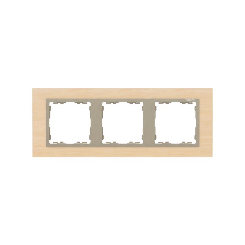 Рамка 3-м Simon82 Nature клен/шампань дерево Simon 82937-68
