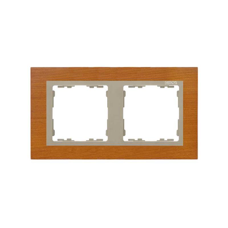 Рамка 2-м Simon82 Nature дуб/шампань дерево Simon 82927-66