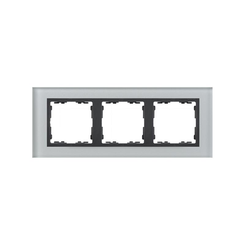 Рамка 3-м Simon82 Nature сер./графит стекло Simon 82837-35