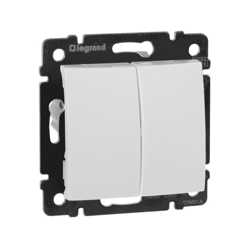 Переключатель проходной 2-кл. СП Valena 10А IP31 250В механизм бел. IEK 774408