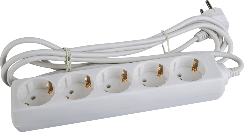 Удлинитель 5х5м с заземл. 10А IP20 NPE-S-05-500-E-3х0.75 ПВС 3х0.75 Navigator 71556