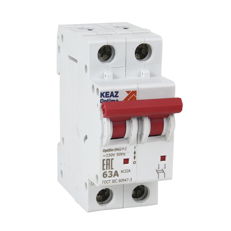 Выключатель нагрузки модульный OptiDin BM63P-232-ОМ4-РЕГ (ВМ63Р) КЭАЗ 393403