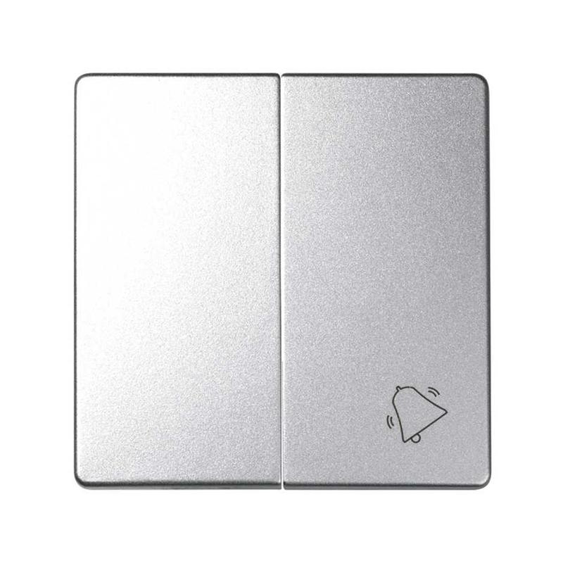 Клавиша двойная с пиктограммой "звонок" для 75301-39 Simon82 Detail алюм. 82027-93