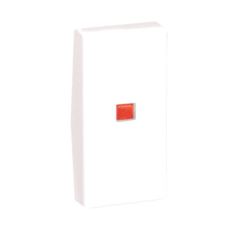 Клавиша узкая с индикатором для выкл. К302 22.5х45мм алюм. Simon Connect K115-8