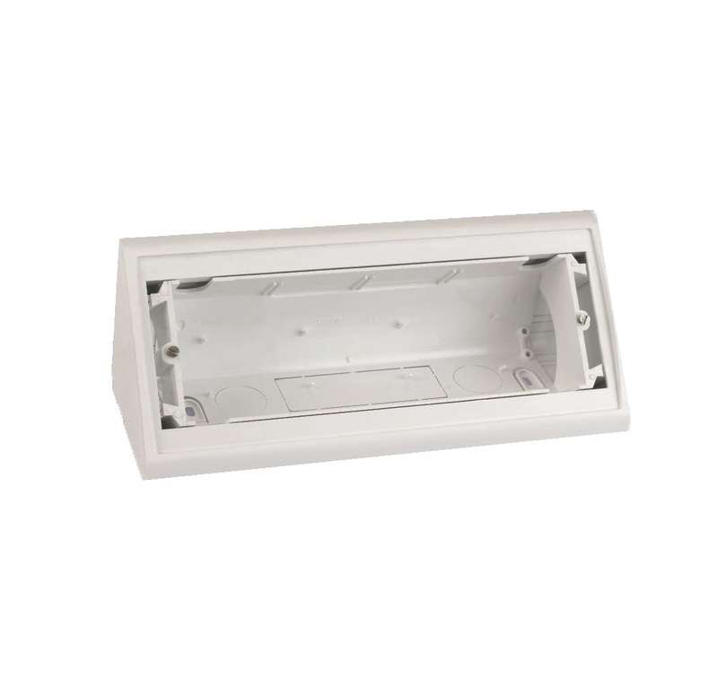 Коробка угловая для рамок на 8 узк. модулей Simon82 Centralizations алюм. 82772-33