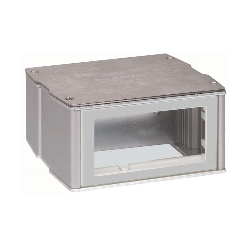 Мини-башня 2-сторонняя на 4-мод. К45 70х133х128 алюм. Simon Connect KT400-8