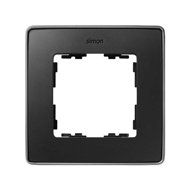 Рамка 1-м Simon82 Detail графит; основание алюм. Simon 8201610-240