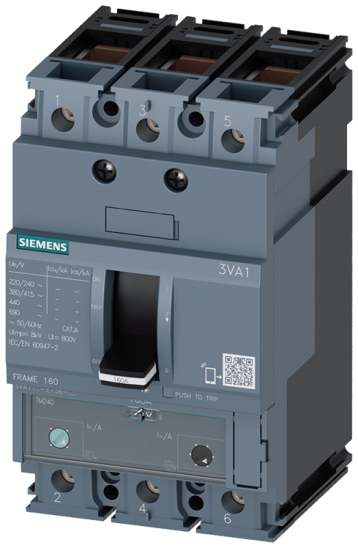 Выключатель автоматический 3VA1 IEC Frame 160 Siemens 3VA11125EF360AA0