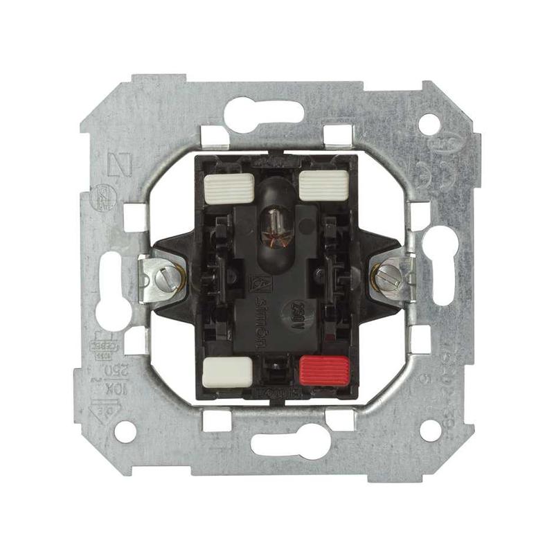 Переключатель проходной 1-кл. СП Simon 82 10А IP20 с подсветкой механизм Simon 75202-39