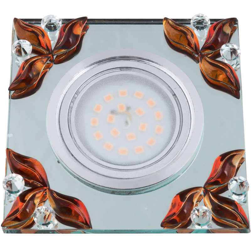 Светильник DLS-P109 "Peonia" GU5.3 CHROME/CLEAR+TEA Fametto 10637