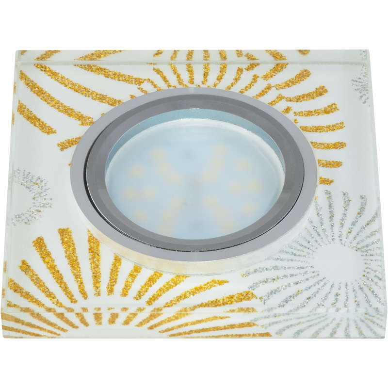 Светильник DLS-P201 "Peonia" GU5.3 CHROME/WHITE Fametto 09997