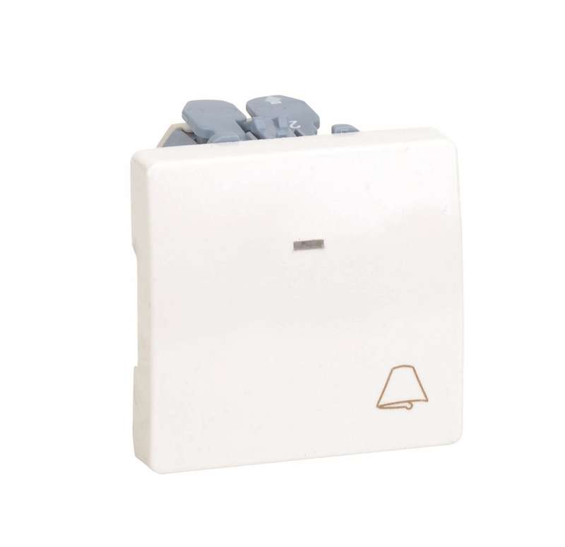 Механизм кнопки клавишной "звонок" с подсветкой 10А 250В Simon27 сл. кость 27160-62